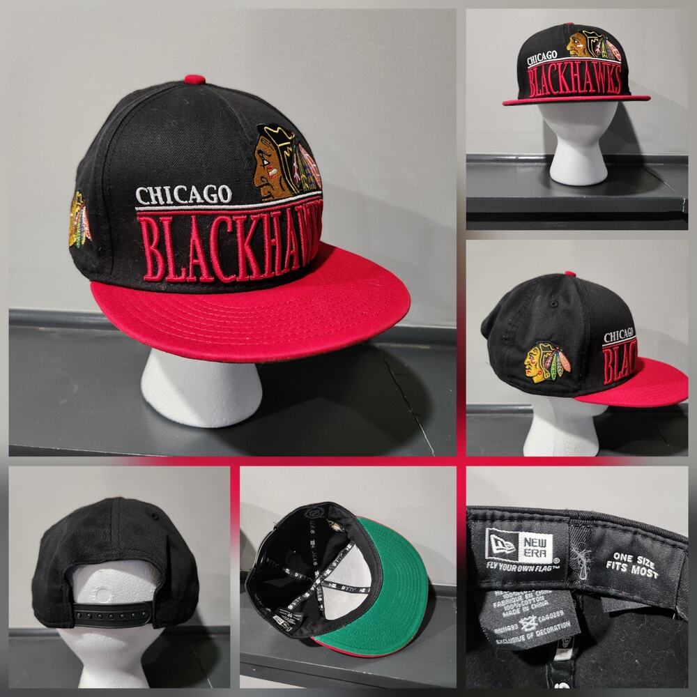 Chicago Blackhawks New Era 9Fifty NHL Hockey Snapback Hat Cap OSFA Chief